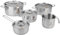 Avilia Set di 9 Pentole in Acciaio Inox - Batteria di Pentole con Casseruole e Coperchi in Vari Diametri, Adatti per Tutti i Piani Cottura