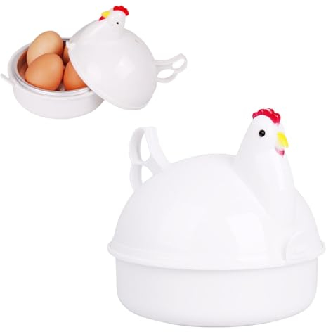 Mikrowellen Eierkocher 4 Eier Hühnerform Eierkocher Für Die Mikrowelle Mikro Eierkocher Für 4 Ei minis Eierkocher Dampfgarer Haushaltskochgeräte Eierkocher Für Hart Weichgekochte Eier