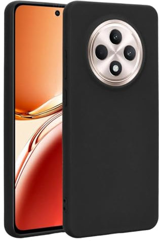 Afikyutu Cover per Oppo Reno 12 F 5G/4G/ Reno 12 FS 5G, Custodia Matte Sottile in TPU Morbido, Cover Protezione Anti-Caduta, Nero Sottile Leggero Protettiva Custodia