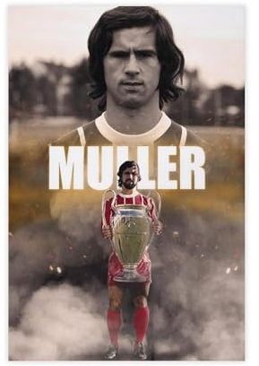 bacrhjlb Gerd Muller Bayern München Poster Leinwand Poster Schlafzimmer Dekor Landschaft Büro Zimmer Dekor Geschenk 30 x 45 cm