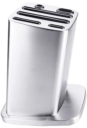 DECHOUS Eingelegter Halter Blockhalter-organizer Halter Für Besteckblöcke Küchenregal Halter Für Kochutensilien Klingenhalterblock Besteckblock Küchenblock Blocklagerständer Silver