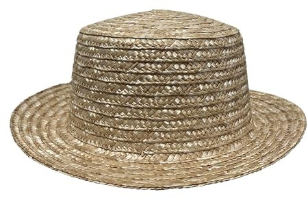 EverJoy Party Skimmer Hat – Amish, Boater, Straw Hat for Roaring 20's Costume – Costume Accessory