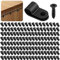 150 PCS R Type Cable Clips, Cable Clamp Organizer with Screws, Nylon Thread Clip Screw Mounting Fastener Clamp Assortment Kit, Cable Cleats for Electrical Cable Wire Conduit Cable Management (Black)
