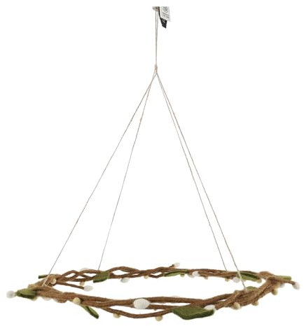 Gry & Sif Osterkranz, Dekokranz zum aufhängen, Filzkranz, Osterdekoration, Handmade, Fairtrade, Frühlingsdekoration, Naturdekoration (45cm)