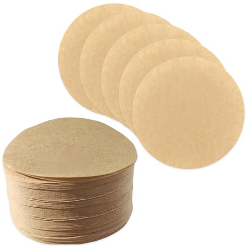 Coffee Filter Papers Round 600 Pcs 2.5/64mm Replacement Paper Filter Brown Compatible with Coffee Espresso Maker