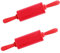 PEPLAYTAL 2 Piezas rodillo kitchen gadgets rolling pin utensilios reposteria arcilla palo de rodar para suministros de bricolaje horneando palitos de amasar el plastico rojo
