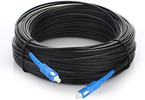 WANGF Cavo ottico esterno da 50 m SC UPC simplex FTTH jumper di introduzione in fibra ottica