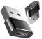 J & R USB‑C to USB‑A Adapter, Metal Mini Converter – Data & Charging, Ultra‑Compact 2‑Pack (Black & Silver)