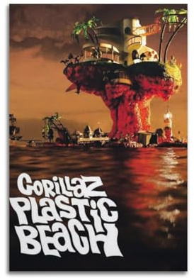 ASDBHGFF Gorillaz Band Rockmusik-Kunst-Poster, dekorative Malerei, Leinwand, Wandposter und Kunstdruck, moderne Familienschlafzimmer-Dekoration, Poster, 20 x 30 cm
