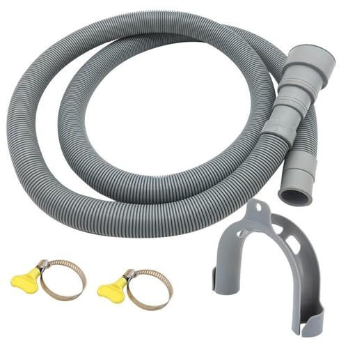 1.5/2/3/4M PVC Washing Machine Dishwasher Drain Waste Hose Extension Pipe with Bracket Set Wash Machine Ablaufschlauch for Washing Machines(4 Meter)