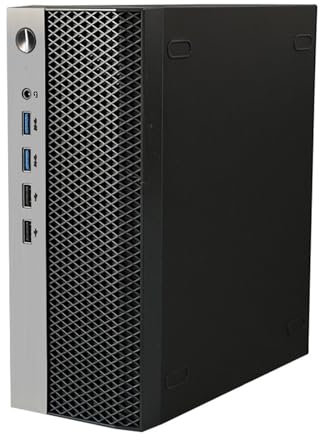 Montesy A09S - Caja de escritorio ITX en miniatura con chasis de metal, portátil, ahorro de espacio para configuraciones de escritorio pequeñas