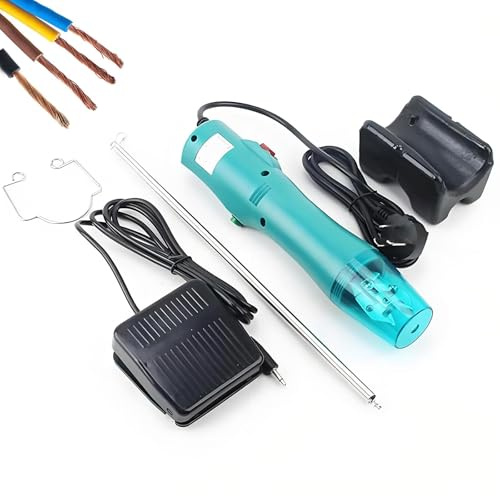Automatic Electric Wire Twisting Machine,Handheld Cable Twister with Foot Switch & Adjustable Speed,Max Wire Diameter 8MM,for Electronic & Copper Wire