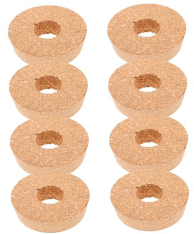 DECOMELODY 8 Stück Glas Pflanzgefäß Korkdeckel Weiche Holzkorken Hydrokultur Behälter Kork Pflanzenkorken Mit Mittelloch Niedliche Hydrokultur Blumenvase Holzglaskork