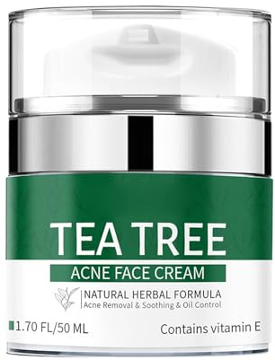 Tea Tree Face Cream, With Oil Control Formula, 50ml, Acné Face Cream, Pímple Removal Lotion, Matte Complexion And Moisturizes, For Women, Men