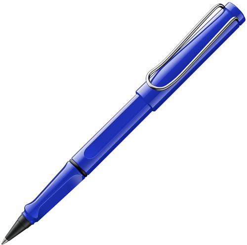 Lamy safari roll-ink blue Tintenpatronenroller in Strichbreite M | Lamy Tintenpatronenroller mit ergonomischem Griff - Gehäuse aus robustem ASA-Kunststoff – inkl. Tintenpatrone T10 blau