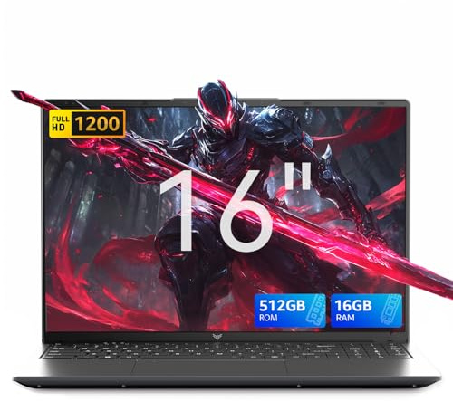KAIGERR Computer portatili con AMD Ryzen 4300U (fino a 3,7 GHz), 16 GB DDR4 512 GB SSD Computer portatile, 1920P FHD, WiFi 6, USB3.2, Type_C, copertura per webcam