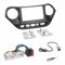 Einbauset: Autoradio Doppel-DIN 2-DIN 2 DIN Radioblende Radio Blende Halterung schwarz + ISO Radioanschlusskabel Radio Adapter + Antennenadapter für Hyundai i10 (IA) ab 11/2013