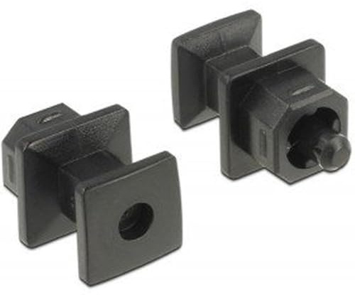 DeLOCK 64023 schwarz 10 Schutzkappe für Steckdose - Schutzkappen für Steckdosen (ABS), 8 mm, 14,6 mm, 8 mm, Kunststoffbeutel