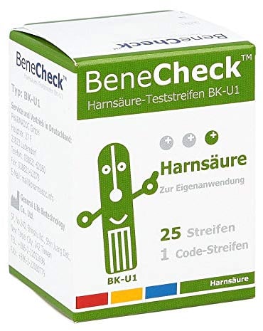 Harnsäure- Teste für BeneCheck UA, 25 St. Mess-Elektroden