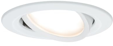 Paulmann 93448 Einbauleuchte LED Coin Nova rund 6,5W Weiß 1er-Set schwenkbar IP23 sprühwassergeschützt