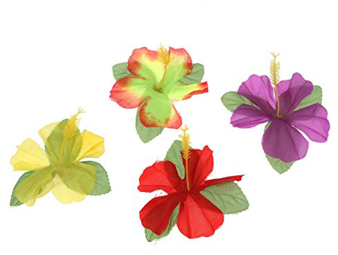 SUPVOX 36 pcs Fleur d'hibiscus Hawaiian Fleur Artificielle Accessoires de Cheveux de Bricolage pour Table Confetti Décoration De Noce Favor Décoration