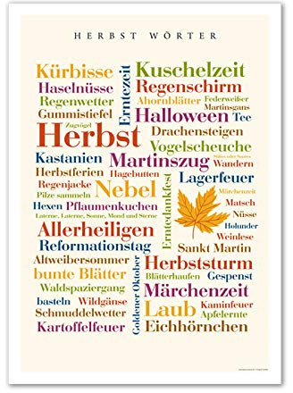 Deine Wörter Poster Herbst (30x40 cm)