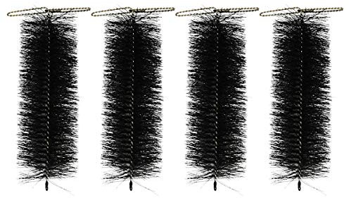 Selections Pack of 4 Black Drain & Gutter Brush Downpipe Leaf Guard Protection Plugs (30cm)