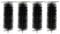 Selections Pack of 4 Black Drain & Gutter Brush Downpipe Leaf Guard Protection Plugs (30cm)