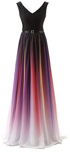 WMAJ Damen Farbverlauf Unendlich Abendkleid Brautjungfer Brautkleider Frauen Convertible Multi-Way Kleider Sommerkleider Strandkleid Cocktailkleid Mutterschaft Fotografie Kleid,Colorfulb,XXL