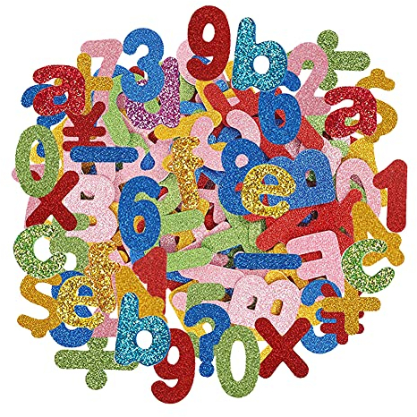 SUNSK Buchstaben Alphabet Zahlen Stickers Aufkleber Letter Schaumstoff Selbstklebend für Kids DIY Crafts 186 Stücke
