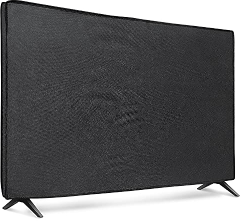 kwmobile 75 TV Hülle - Indoor Fernseher Bildschirmschutz Abdeckung - TV Bildschirm Staubschutzhülle - Schwarz