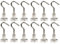 [12 Stück] Magnethaken - Neodym Magnet Haken - 12mm - 3 KG extra Stark -Topfmagnet mit Gewinde M3- Magnethalter mit Haken zum aufhängen - Runde Flachgreifer