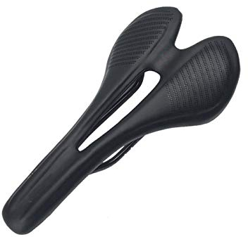 Platt Carbon Sattel Professional leicht Bike Sitz Fit für MTB Road Bike (Schwar A)