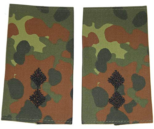 baum-m gmbh Rangschlaufen für Schulterklappen für die Deutsche Bundeswehr flecktarn mit schwarzem oder goldenem Stick