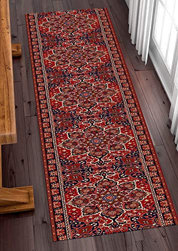 LIHY Korridor Teppich- Läufer Teppich Flur, Moderner Einfachheit Teppich rutschfest, Schlafzimmerboden Modernes Design Für Korridorküchentreppen, Breite 60 cm / 80 cm / 100 cm / 120 cm(Size:60×200cm)
