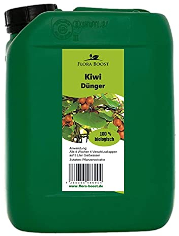 Flora Boost Kiwi Dünger Flora Boost 5000ml I Für bis zu 1000L Gießwasser I Obstbaum Dünger für alle Kiwi Pflanzen Sorten I Flüssiger Blatt- & Wurzeldünger I 100% natürlicher Pflanzendünger