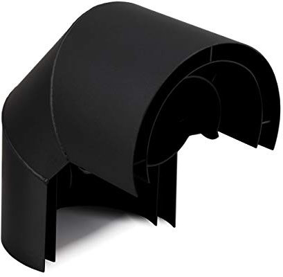 LANZZAS Pellet Ofenrohr Hitzeschutz - Bogen oberhalb - Durchmesser, DN Ø 80 mm - Farbe: schwarz - Strahlungsschutz für Pelletöfen