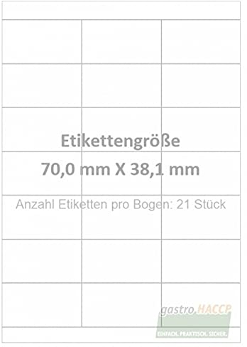 Wasserlösliche Etiketten 70,0 x 38,1 mm Verpackungseinheit 600