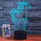 Jinson well 3D Pferd Lampe led nacht licht Illusion Nachtlicht 16 Farbwechsel Tisch Schreibtisch Dekoration Lampen mit Acryl Base USB Kabel Spielzeug