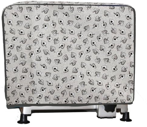 Copri affettatrice in cotone cm 43x56x31 Made in Italy (POIS GRIGIO E NERO)