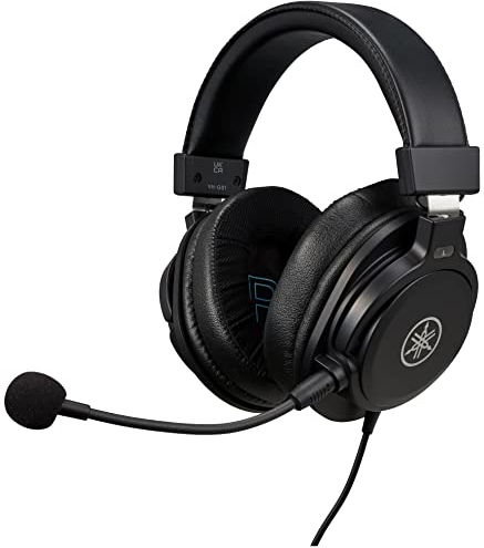 YAMAHA YH-G01 Headset di Qualità da Studio, Cuffie Over-Ear con Padiglioni in Rete e Microfono a Condensatore Electret, Nero