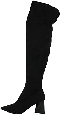 Steve Madden Stivale alto Evermore, Elasticizzato, Donna, Nero (numeric_38_point_5)