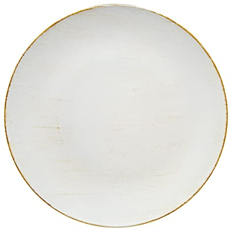 Blümelhuber Boho Deko Teller Beige Tisch Deko Tablett Rund Deko Teelichtteller Dekoteller (33 x 33 cm, 1)