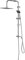 Shower Mixer Chrome Head Bathroom Square Valve Overhead Rainfall Head and Handheld Adjustable Shower Twin Luxury Bath Kit Set (Silver Chrome)