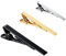 Pinces à Cravate pour Hommes,3 Pièces Pince à Cravate Cuivre Pince à Cravate Slim pour Mariage Business set Pinces à Cravate Serrées (Or/Noir/Argent)