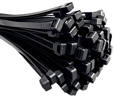 HORZEFIX Kabelbinder 100 Stück schwarz lang uv beständig Universalbinder 2,5/3,6/4,8/7,6 breit (4,8 x 200 mm)