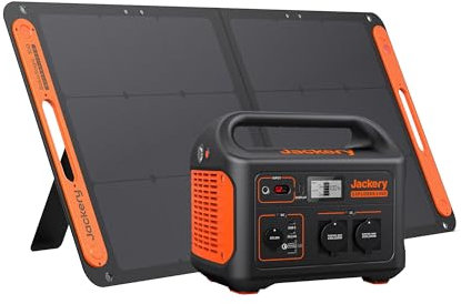 Jackery Station d'Énergie Portable Explorer 1000 avec panneau solaire SolarSaga 100W, Bloc-batterie Mobile au Lithium et Solaire de 1002Wh Composé de Cellules Monocristallines