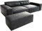 DELIFE Big-Couch Sirpio XL Lederimitat Vintage Anthrazit 270x130 cm mit Hocker