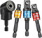 haierdidi 105° Winkelschrauber Vorsatz Adapter 1/4 Bohrer Sechskantschaft + 3 Tlg Stecknuss Adapter(1/4,3/8,1/2 Zoll) Für Bithaltersteckschlüssel Nuss Set