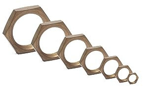 Messing Sechskantmutter flache Form DIN 439 M 3 - M12 niedrig (10, M8)